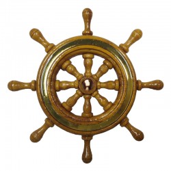 Rudder wheel made of wood