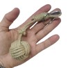 Big keychain Monkey's fist, of hemp rope