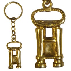 Keychain Dive breathing equipment, of gilded metal