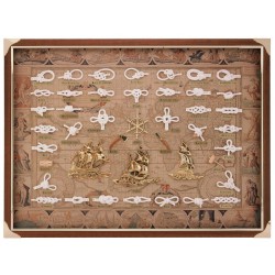 Knotboard with white knots and sailboats