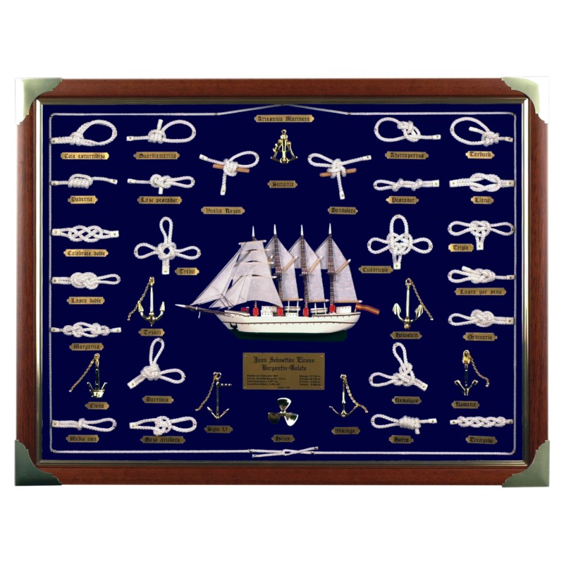 Knotboard with white knots and navy blue background