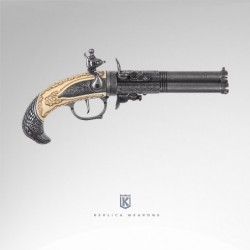 3-barrel pistol, Augsburg 1775 - Replica KOLSER