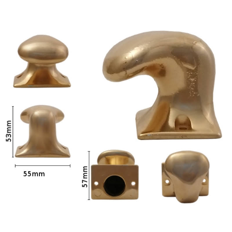 Mooring bollard of gilded metal - 55x53x57mm