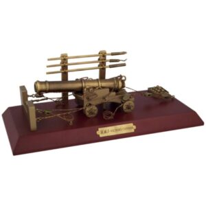 Cañón HSM Victory de latón en peana 28x13x10cm